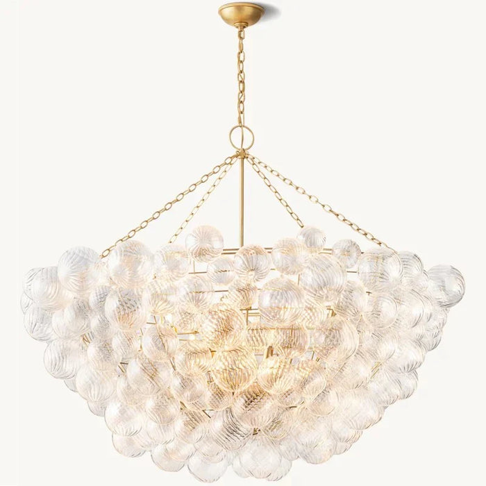 Tara Round Glass Ball Chandelier 56"