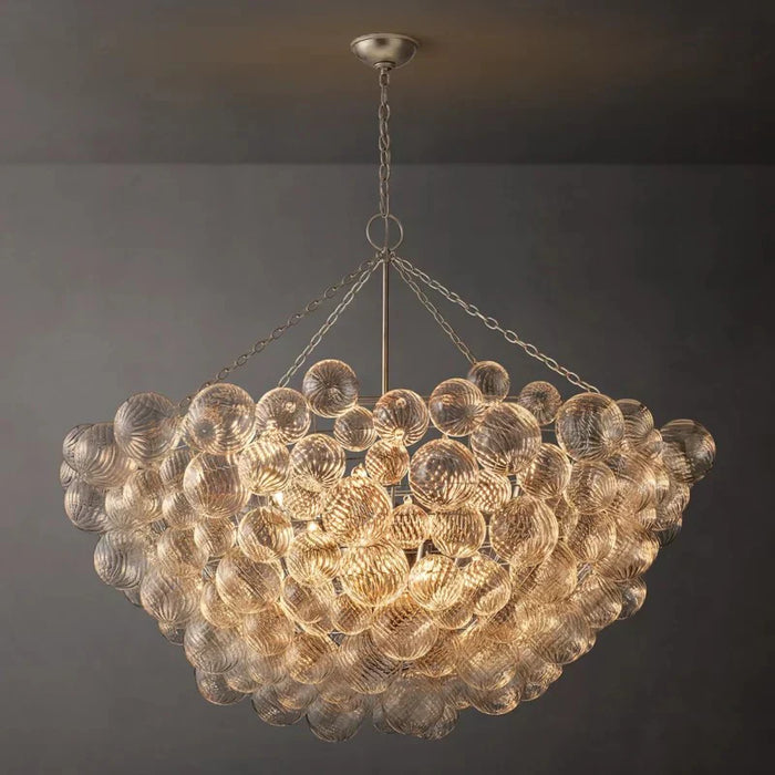 Tara Round Glass Ball Chandelier 56"