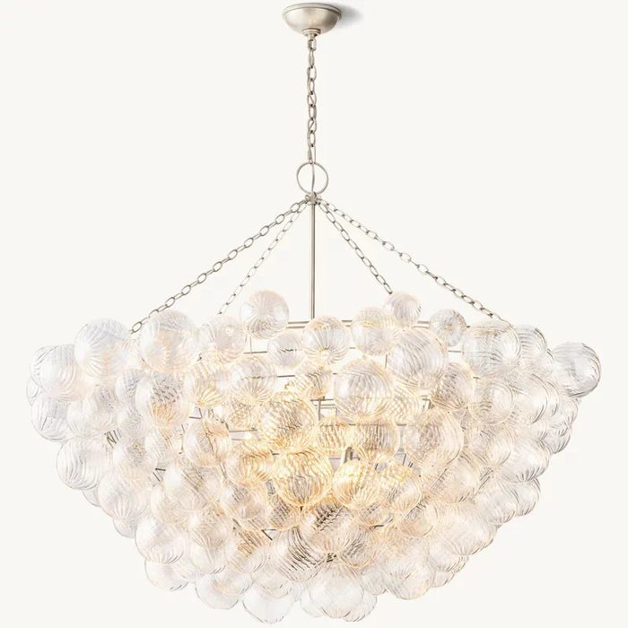 Tara Round Glass Ball Chandelier 56"