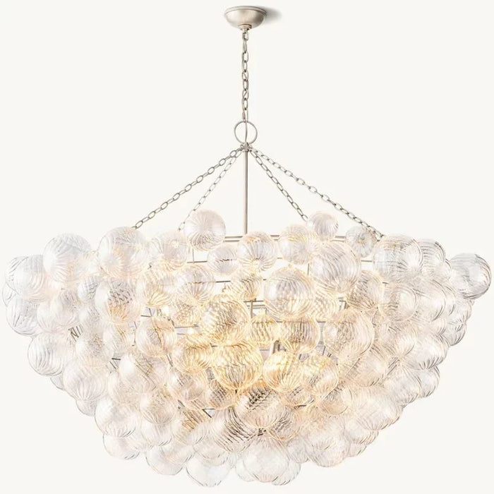 Tara Round Glass Ball Chandelier 66"