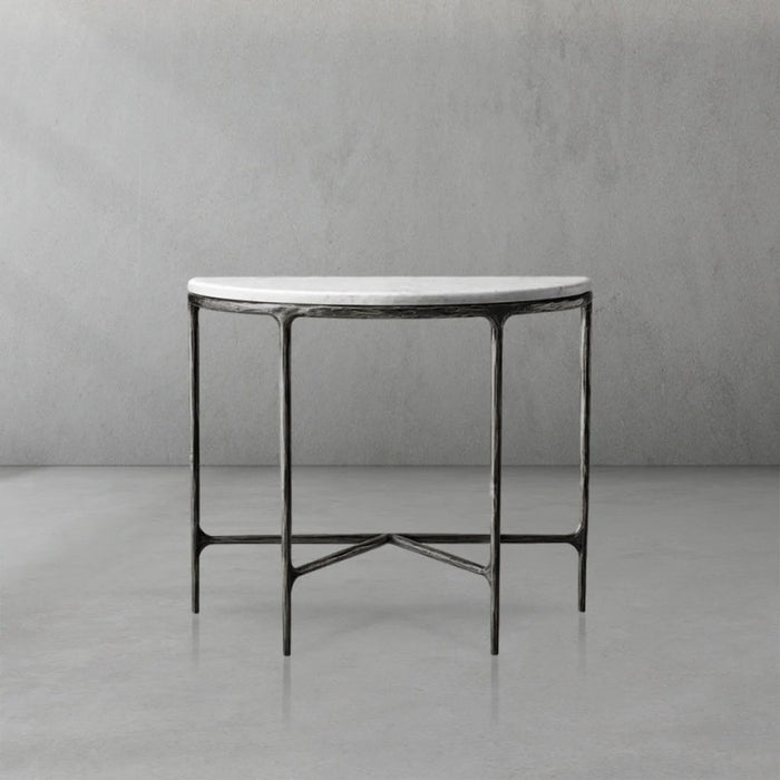 Thaddeus Semi-Circle Marble Console Table