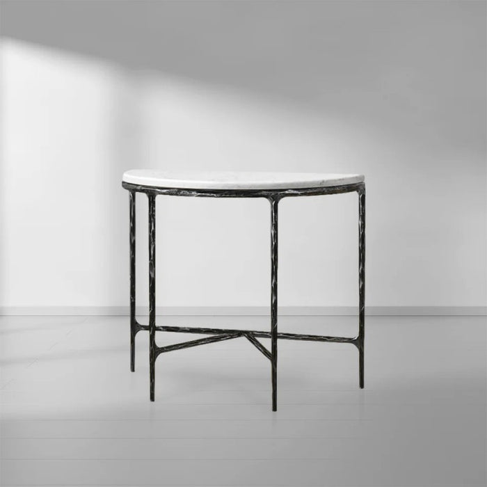 Thaddeus Semi-Circle Marble Console Table