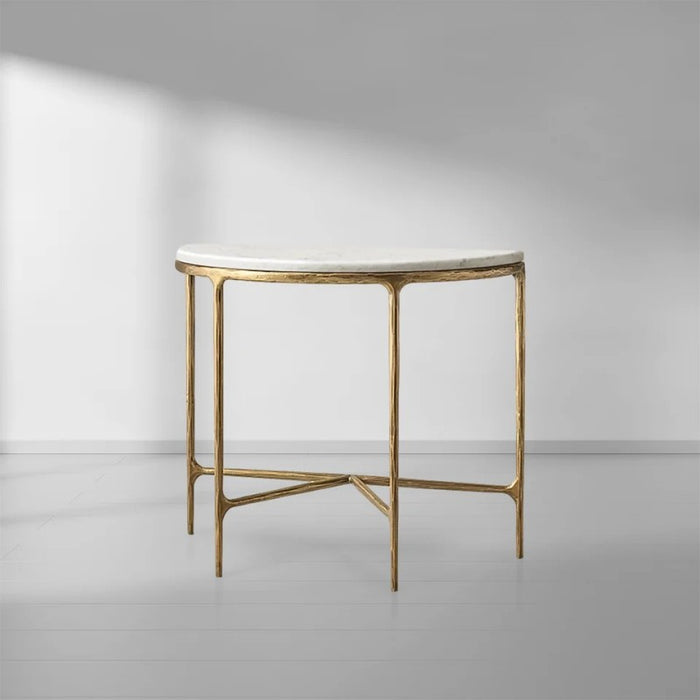 Thaddeus Semi-Circle Marble Console Table