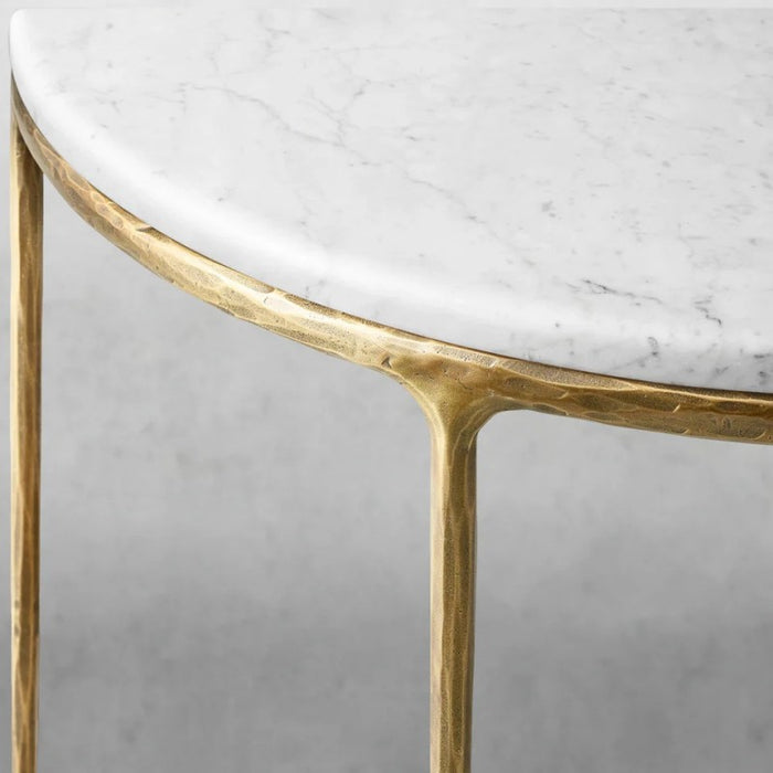 Thaddeus Semi-Circle Marble Console Table