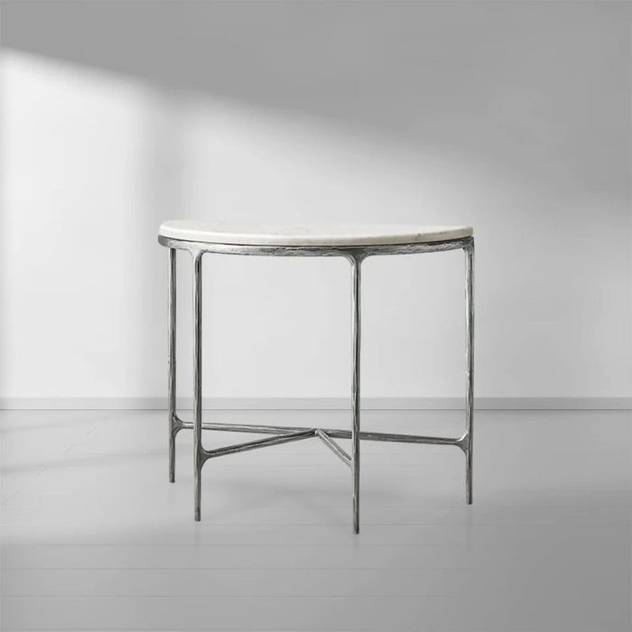 Thaddeus Semi-Circle Marble Console Table