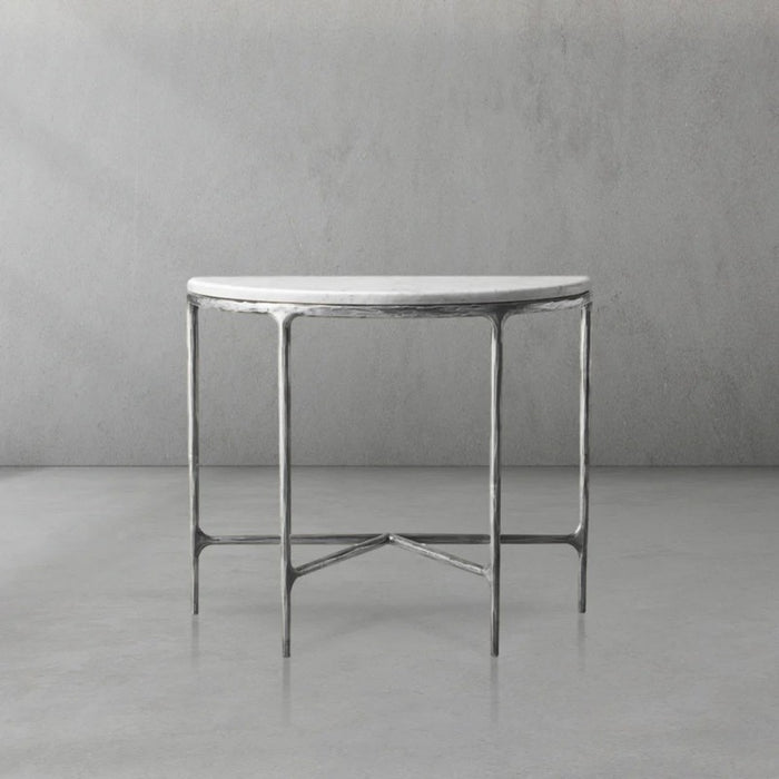 Thaddeus Semi-Circle Marble Console Table