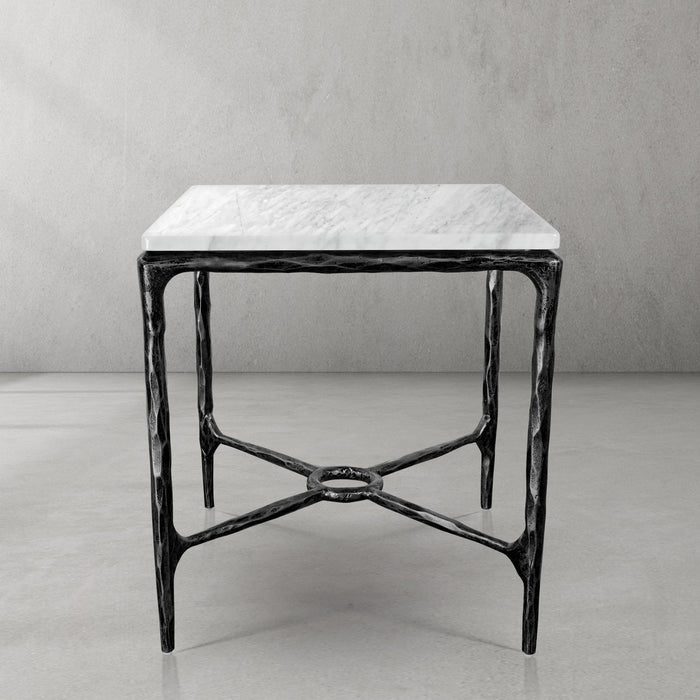 Thaddeus Mabrble Square Side Table 18" 22" Overhang O