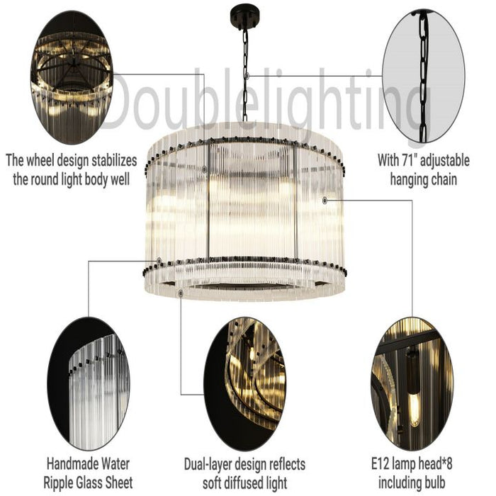 Tina Round Chandelier 37"