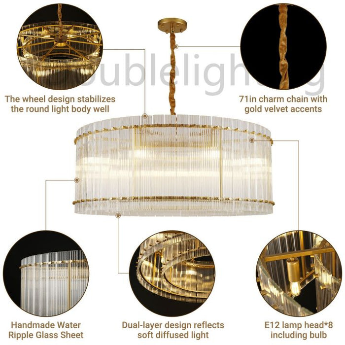 Tina Round Chandelier 37"