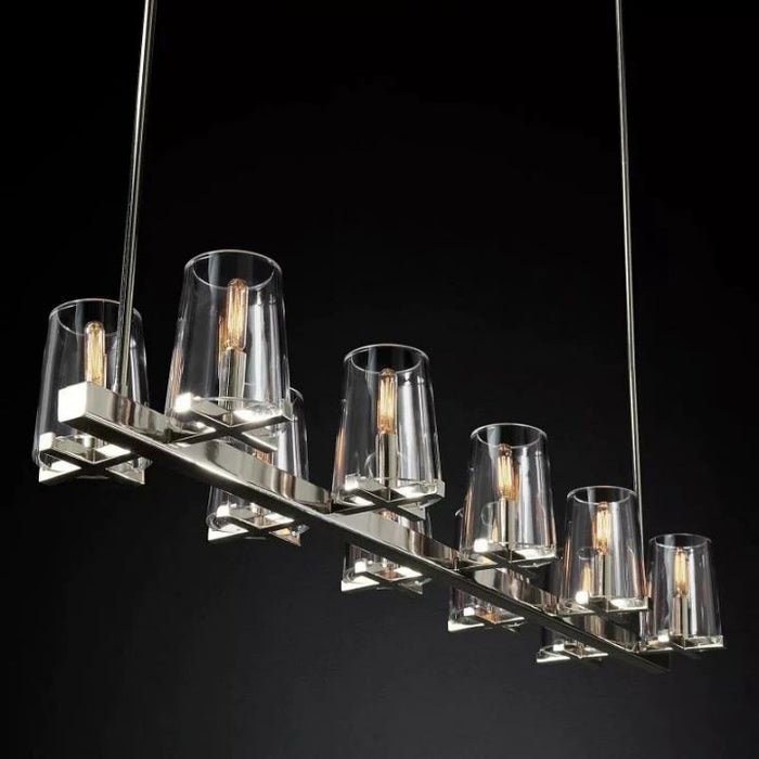 Twinkle Glass Linear Chandelier 49"