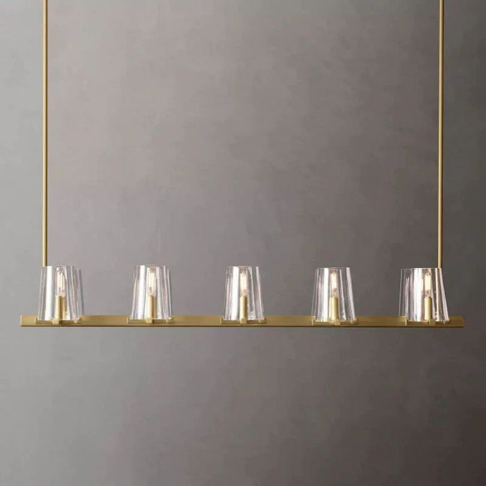 Twinkle Glass Linear Chandelier 49"