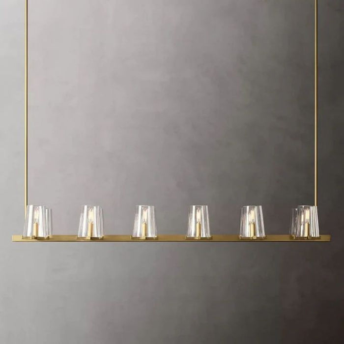 Twinkle Glass Linear Chandelier 60"