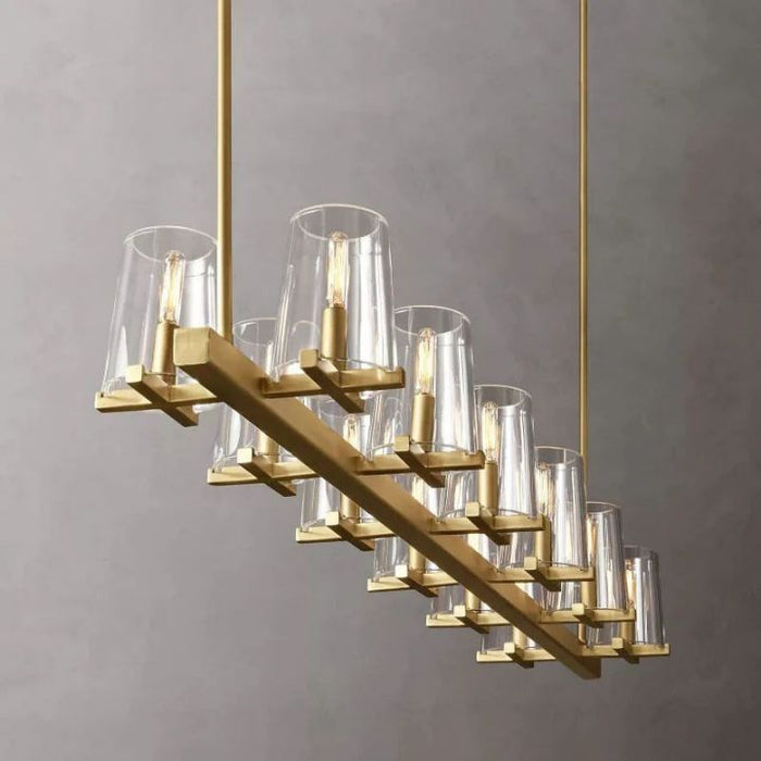 Twinkle Glass Linear Chandelier 60"