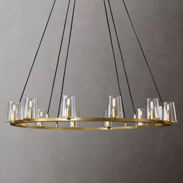 Twinkle Glass Round Chandelier 48"