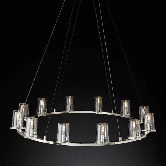 Twinkle Glass Round Chandelier 48"