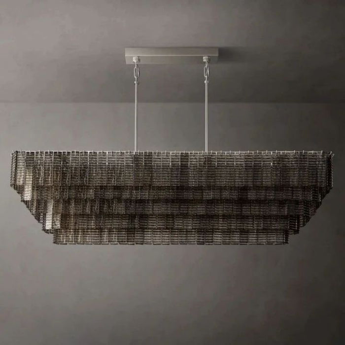 Viraag Smoke Rectangle Chandelier 77"