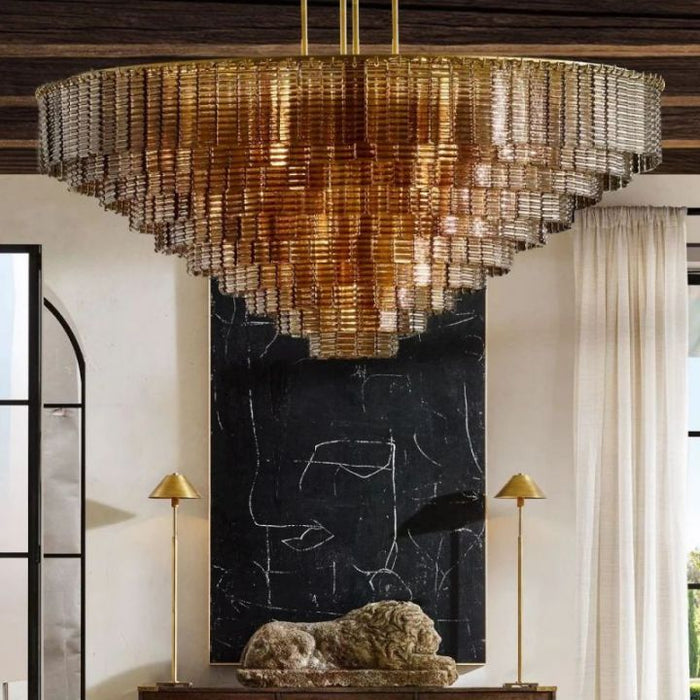 Viraag Smoke Round Chandelier 41"