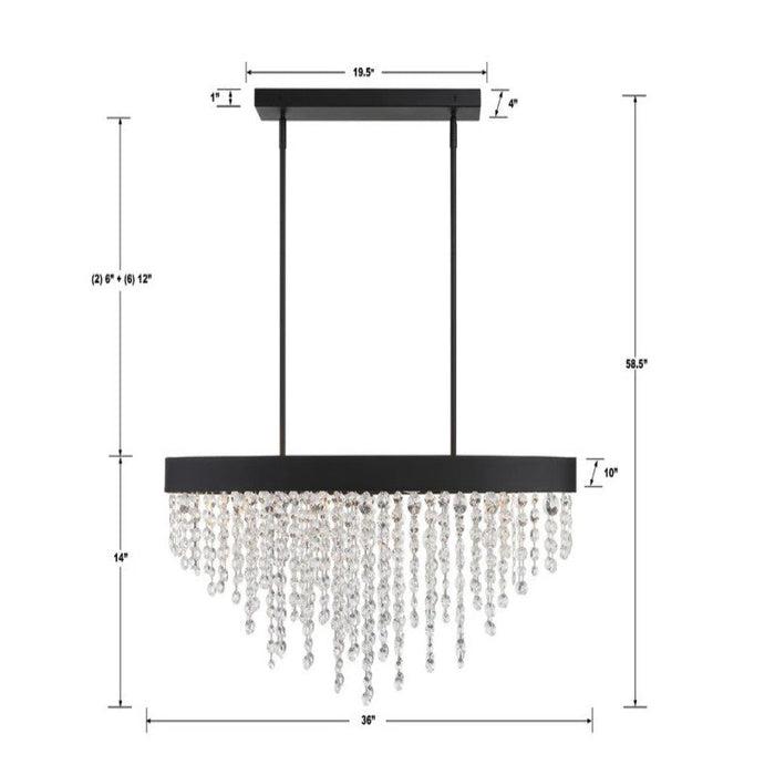 Winham 8 Light Rectangular Chandelier