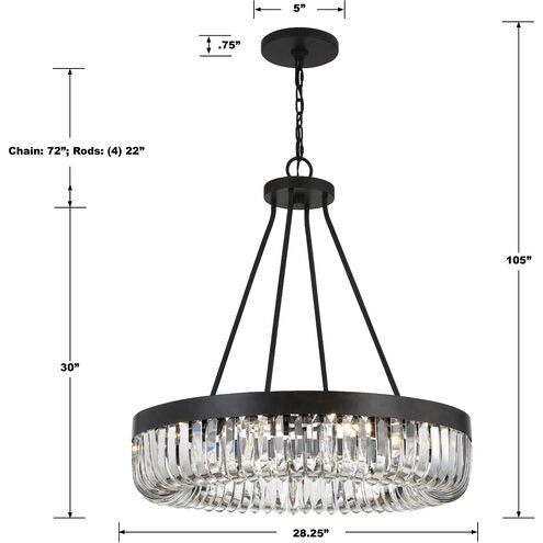 Alister 1-Tier 10 Light Chandelier 28inch.livingroom chandelier