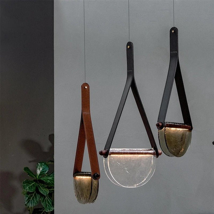 Avgi Leather Pendant Light