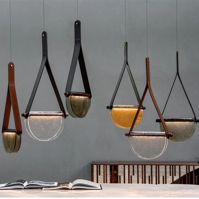 Avgi Leather Pendant Light