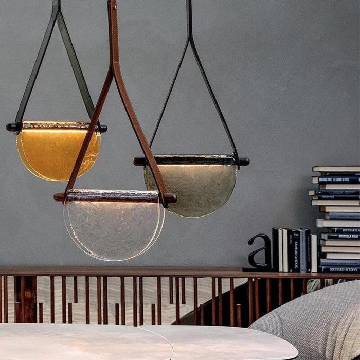 Avgi Leather Pendant Light