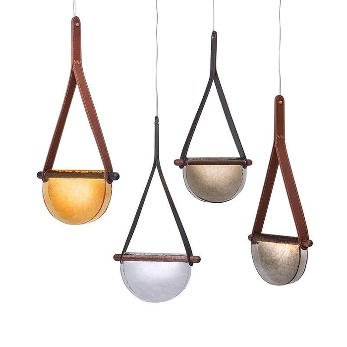 Avgi Leather Pendant Light