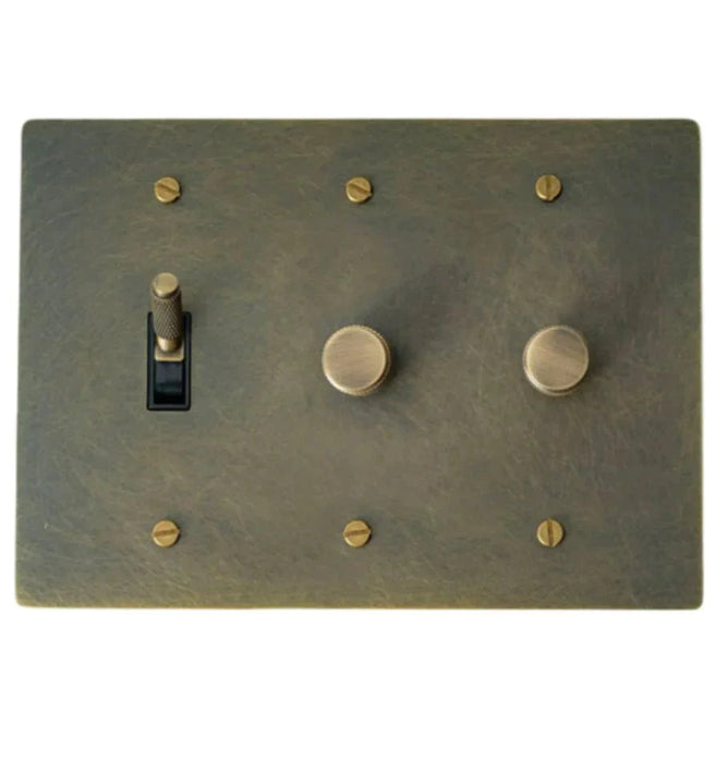 Brass Mixed Dimmer Switch (3-Gang) - Open Box