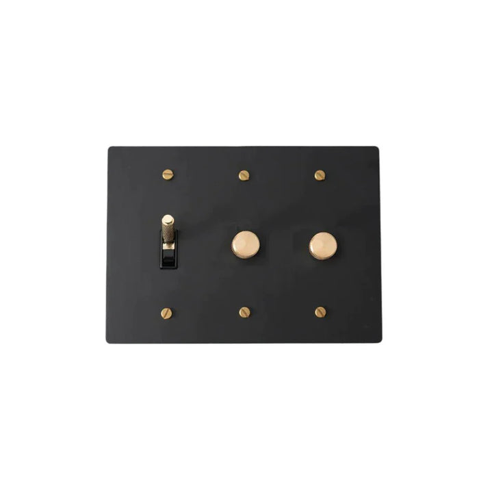 Brass Mixed Dimmer Switch (3-Gang) - Open Box