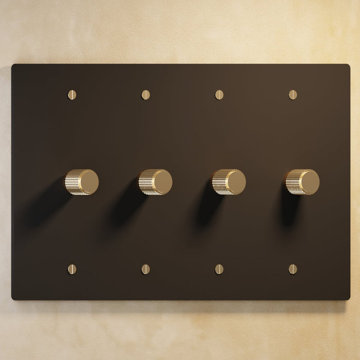 Brass Rotary Dimmer Switch (4-Gang)