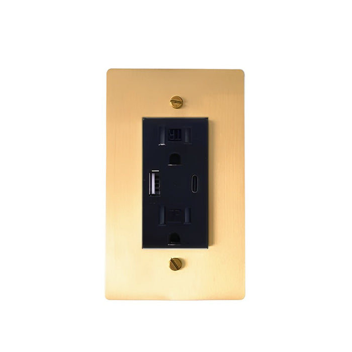 Brass US Outlet (1-Gang)