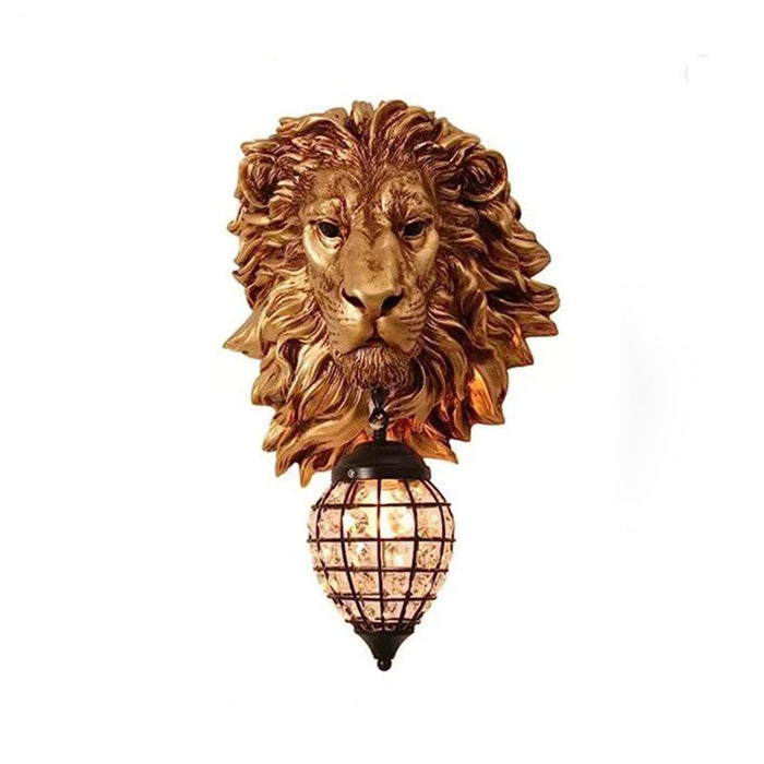 Lion Head Wall Lamp
