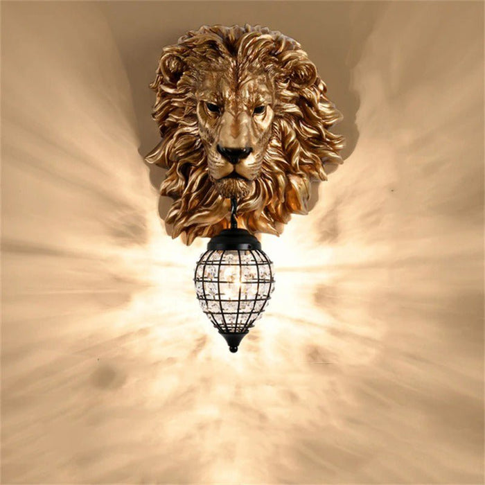 Lion Head Wall Lamp