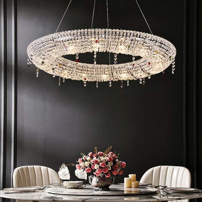Micans Round Crystal Chandelier