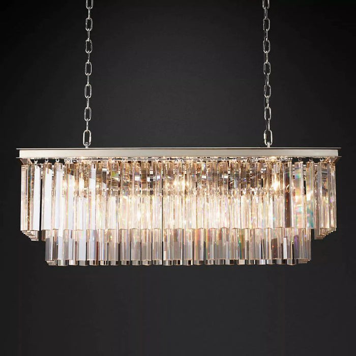 1920s Tedem Rectangular Chandelier 40"