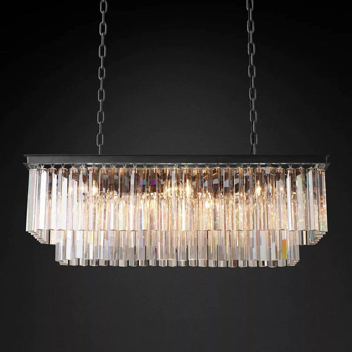 1920s Tedem Rectangular Chandelier 40"