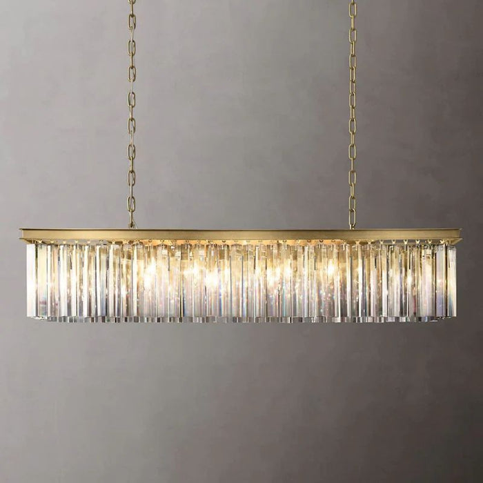 1920s Tedem Rectangular Chandelier 49"W/60"W