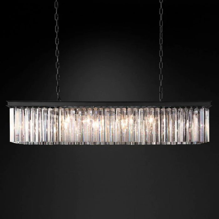 1920s Tedem Rectangular Chandelier 49"W/60"W