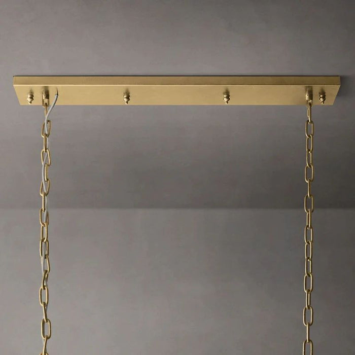 1920s Tedem Rectangular Chandelier 49"W/60"W