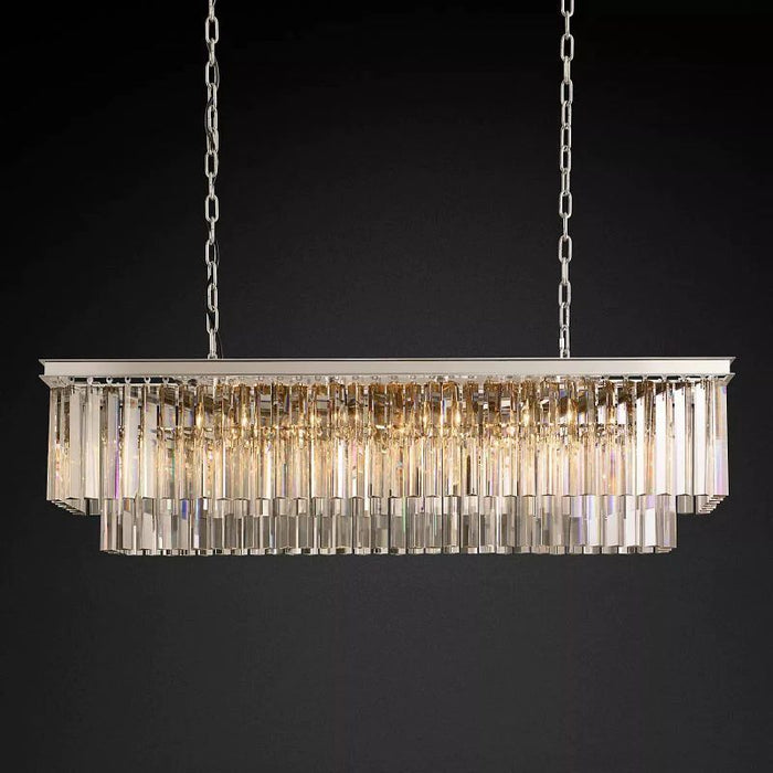 1920s Tedem Rectangular Chandelier 49"