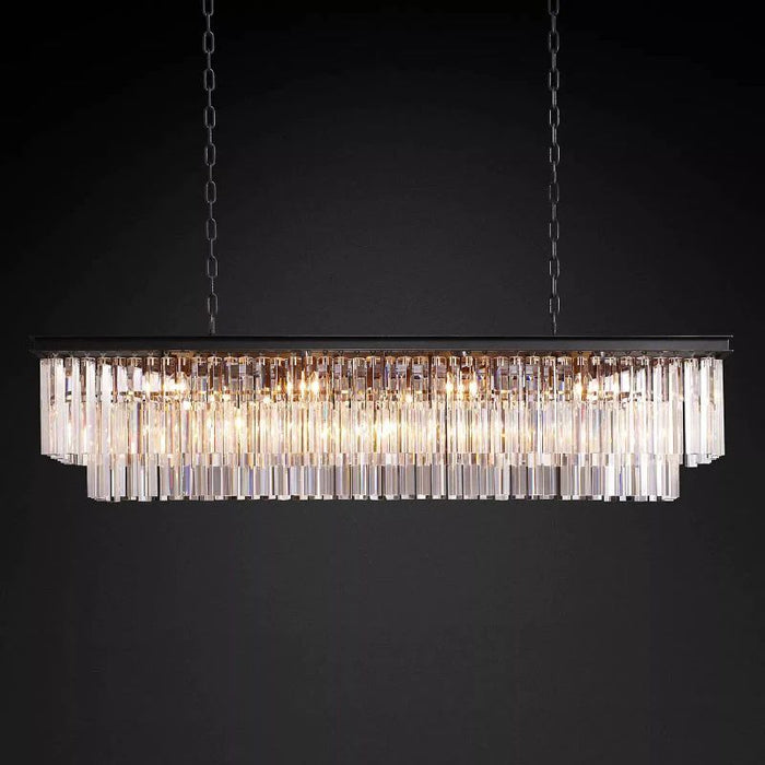 1920s Tedem Rectangular Chandelier 59"