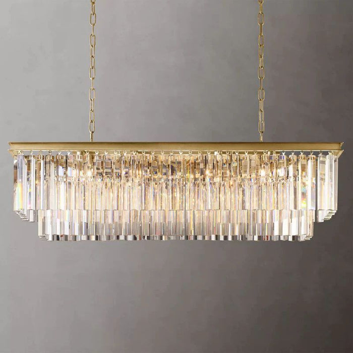 1920s Tedem Rectangular Chandelier 49"