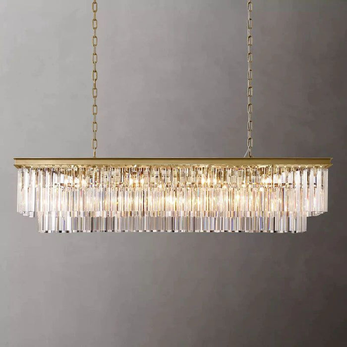 1920s Tedem Rectangular Chandelier 59"