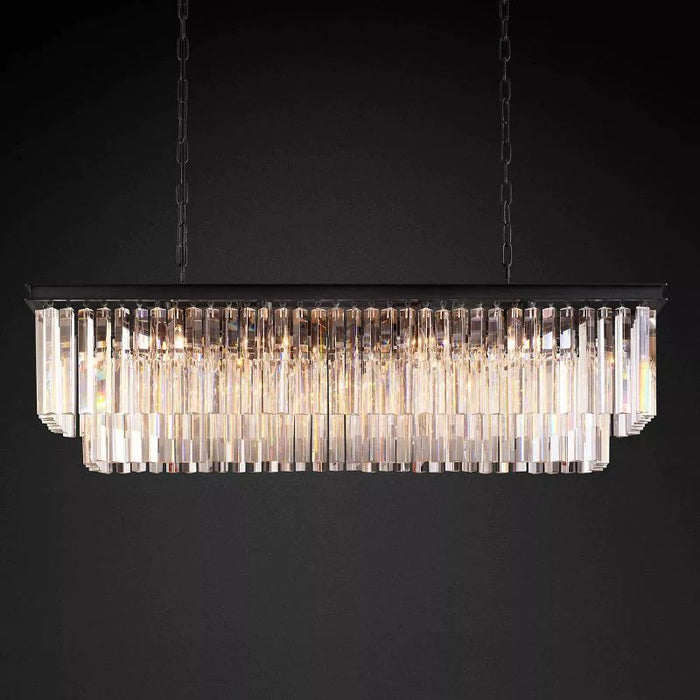 1920s Tedem Rectangular Chandelier 49"