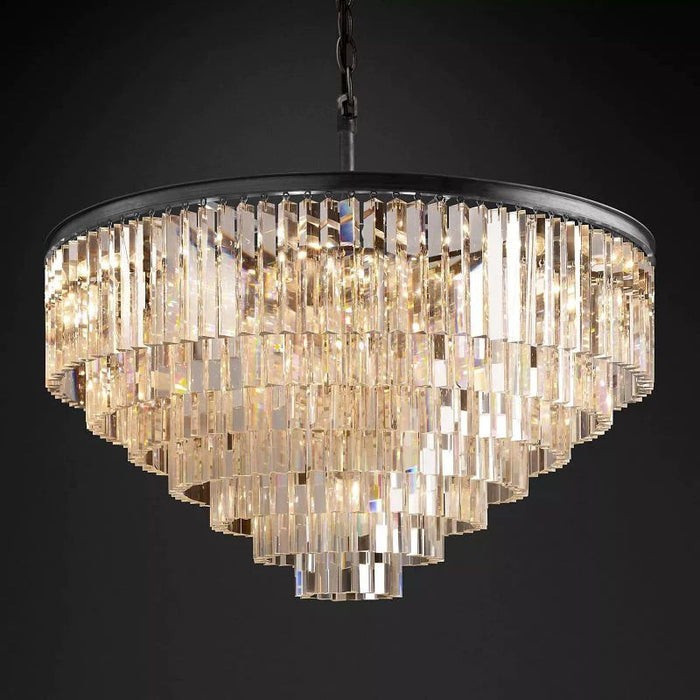 1920s Tedem Round Chandelier 44"