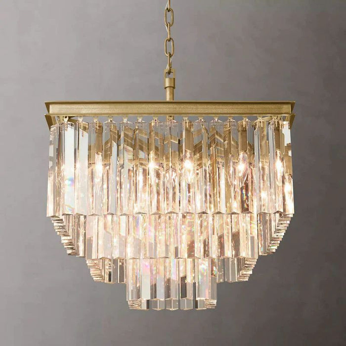 1920s Tedem Square Chandelier 22"