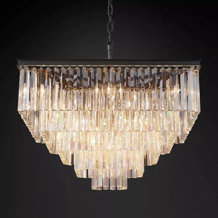 1920s Tedem Square Chandelier 34"