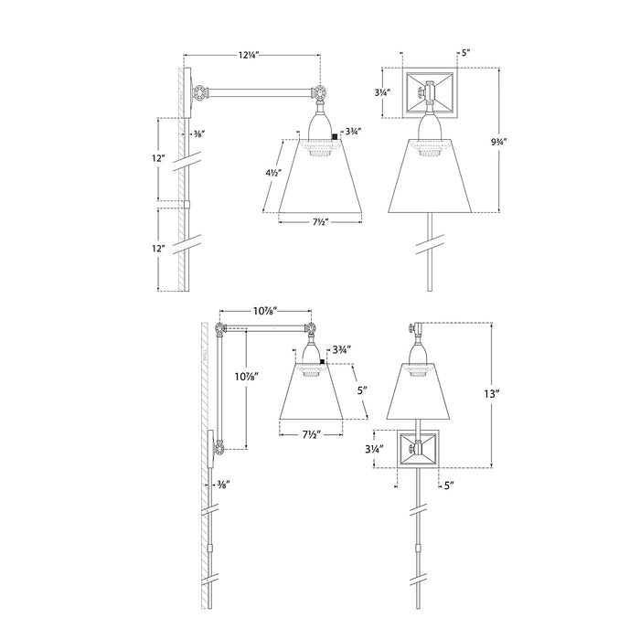 Jane Library Plug-in Wall Sconce