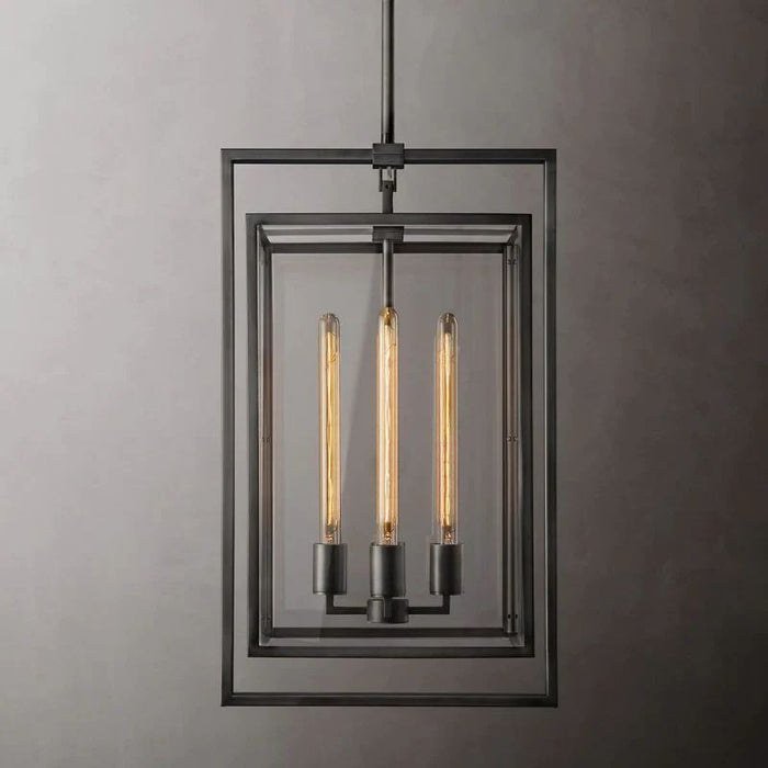 Beckman Glass Lantern Modern Pendant