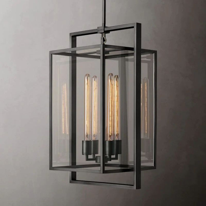 Beckman Glass Lantern Modern Pendant